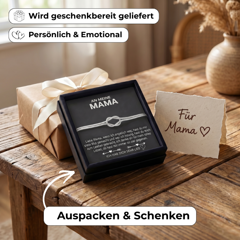Liebesknoten Armband - An meine Mama