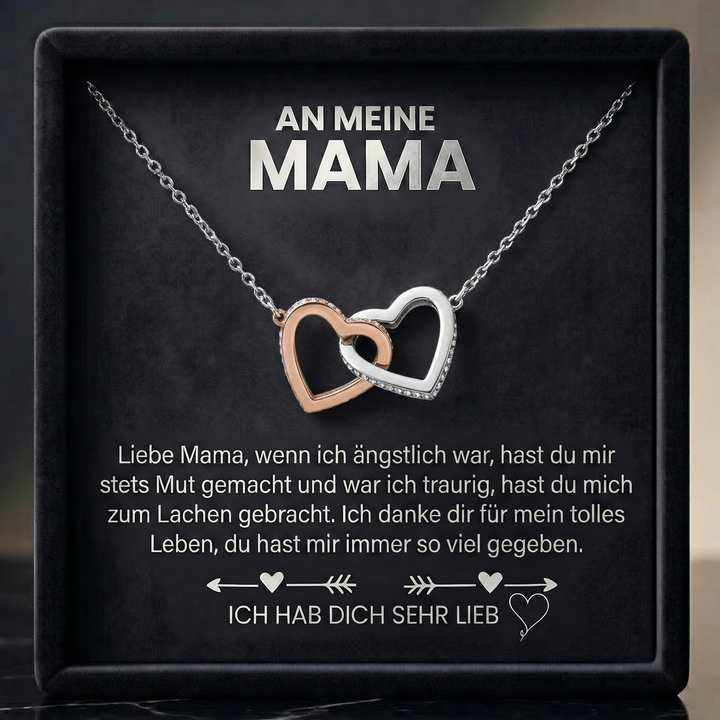 Doppelherz Halskette - An meine Mama