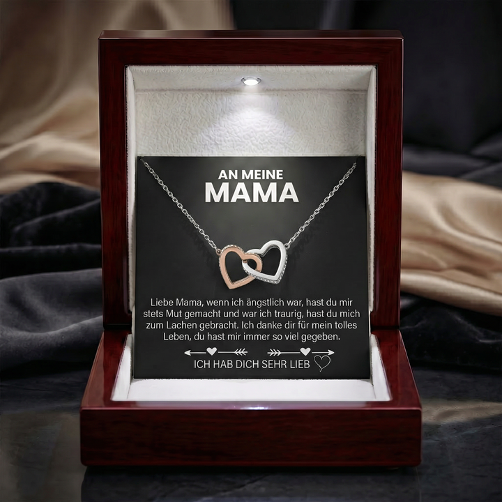 Doppelherz Halskette - An meine Mama