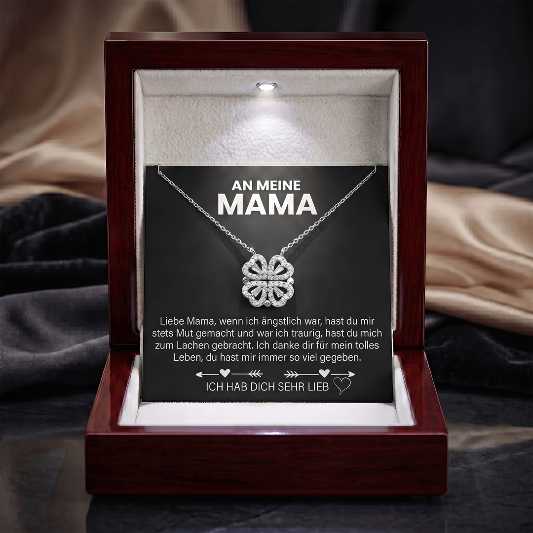 Kleeblatt Halskette - An meine Mama