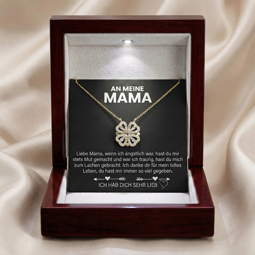 Kleeblatt Halskette - An meine Mama