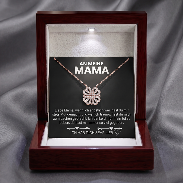 Kleeblatt Halskette - An meine Mama